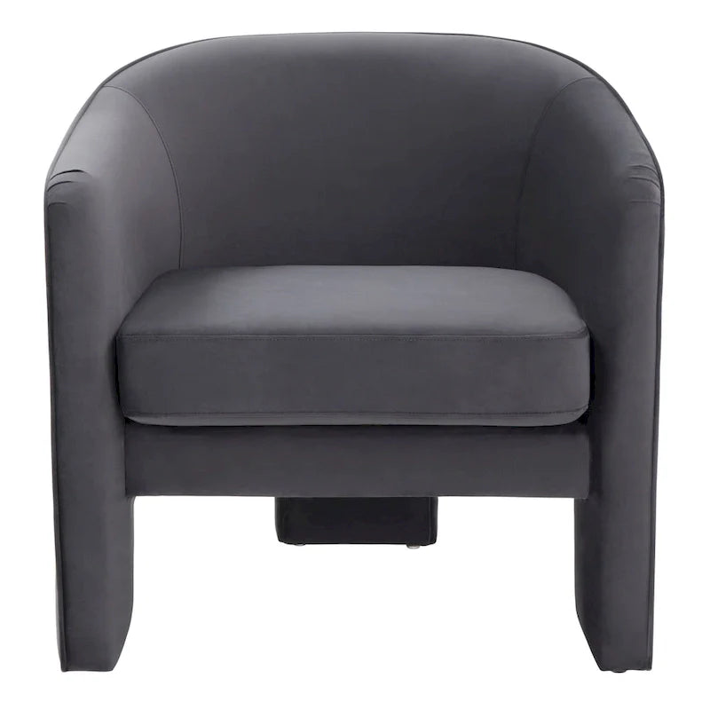 Fauteuil d'appoint en velours Evchen SAFAVIEH Couture - 30 L x 28 P x 30 H - 30Lx28Px30H