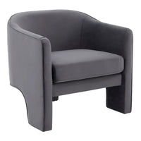 Fauteuil d'appoint en velours Evchen SAFAVIEH Couture - 30 L x 28 P x 30 H - 30Lx28Px30H