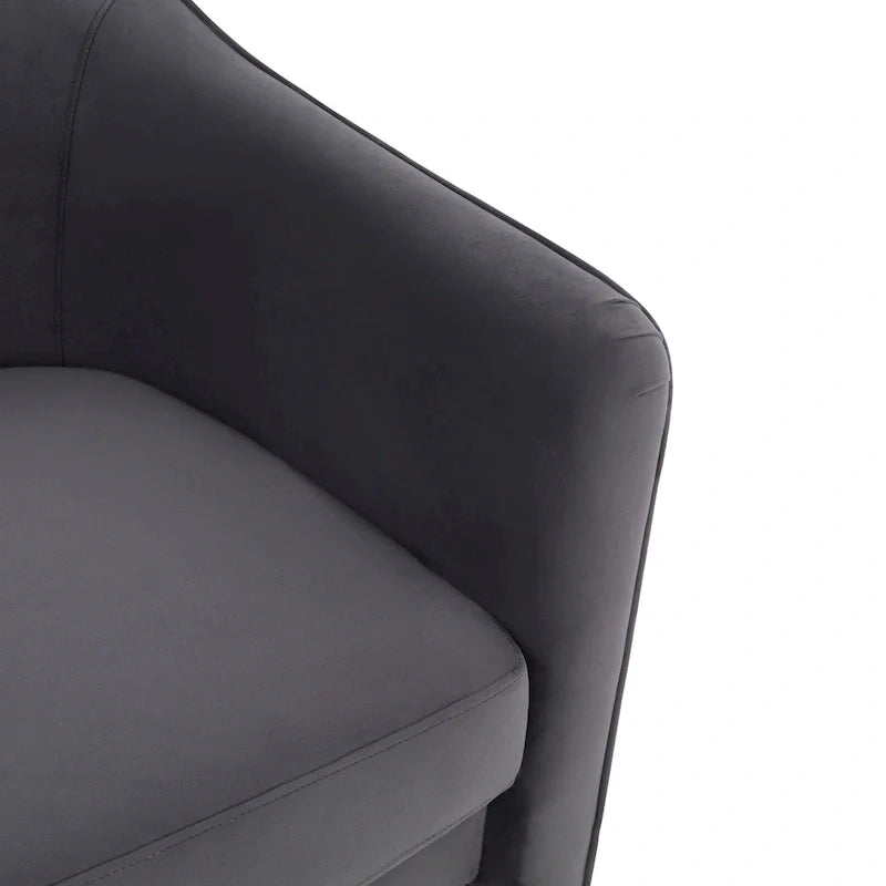 Fauteuil d'appoint en velours Evchen SAFAVIEH Couture - 30 L x 28 P x 30 H - 30Lx28Px30H