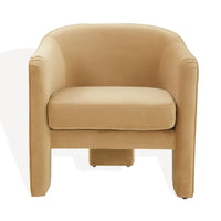 Fauteuil d'appoint en velours Evchen SAFAVIEH Couture - 30 L x 28 P x 30 H - 30Lx28Px30H