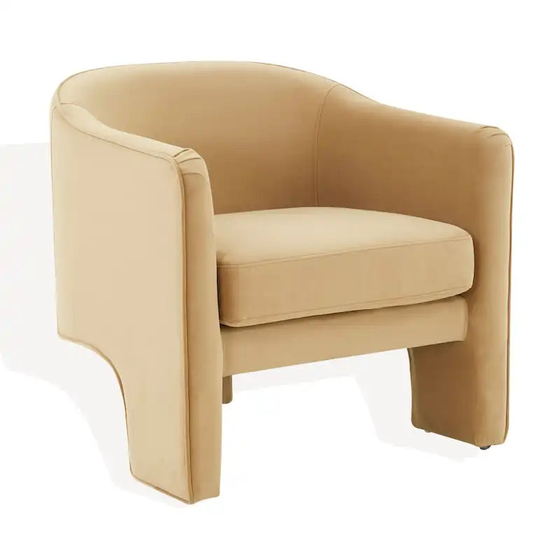 Fauteuil d'appoint en velours Evchen SAFAVIEH Couture - 30 L x 28 P x 30 H - 30Lx28Px30H
