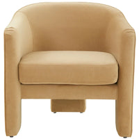 Fauteuil d'appoint en velours Evchen SAFAVIEH Couture - 30 L x 28 P x 30 H - 30Lx28Px30H