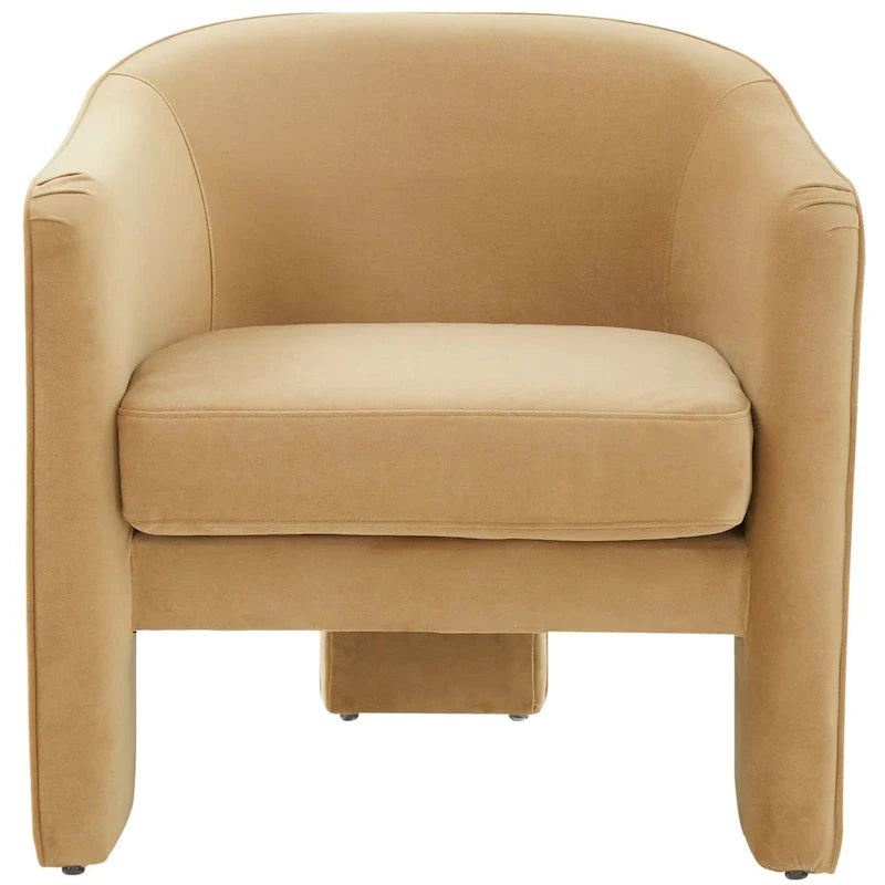 Fauteuil d'appoint en velours Evchen SAFAVIEH Couture - 30 L x 28 P x 30 H - 30Lx28Px30H