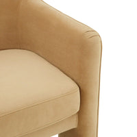 Fauteuil d'appoint en velours Evchen SAFAVIEH Couture - 30 L x 28 P x 30 H - 30Lx28Px30H