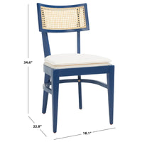 Chaise de salle à manger en cannage SAFAVIEH Opha - 18 L x 23 P x 35 H - 18Lx23Px35H