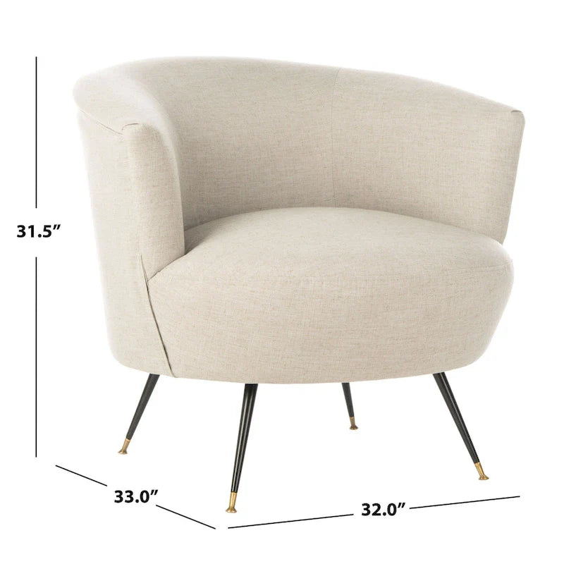 Fauteuil club rétro moderne du milieu du siècle Safavieh Juliann - 32 x 33 x 31,5 - 32L x 33P x 32H