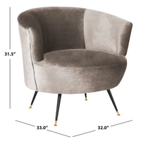 Fauteuil club rétro moderne du milieu du siècle Safavieh Juliann - 32 x 33 x 31,5 - 32L x 33P x 32H
