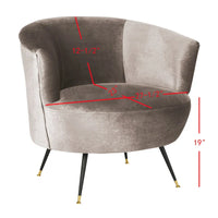 Fauteuil club rétro moderne du milieu du siècle Safavieh Juliann - 32 x 33 x 31,5 - 32L x 33P x 32H
