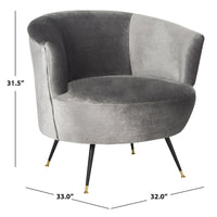 Fauteuil club rétro moderne du milieu du siècle Safavieh Juliann - 32 x 33 x 31,5 - 32L x 33P x 32H
