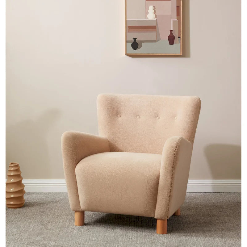 Fauteuil d'appoint en imitation peau de mouton Zornitza de SAFAVIEH Couture - 31 po L x 27 po P x 33 po H - 31Lx27Px33H