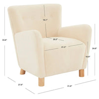 Fauteuil d'appoint en imitation peau de mouton Zornitza de SAFAVIEH Couture - 31 po L x 27 po P x 33 po H - 31Lx27Px33H