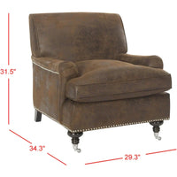 Fauteuil de Club SAFAVIEH Nurhayat - 74L x 86P x 81H cm