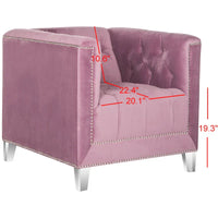 SAFAVIEH Kamilah Fauteuil club blanc/transparent - 31,9 x 33,9 x 29,9 - 32Lx34Px30H