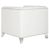 SAFAVIEH Kamilah Fauteuil club blanc/transparent - 31,9 x 33,9 x 29,9 - 32Lx34Px30H