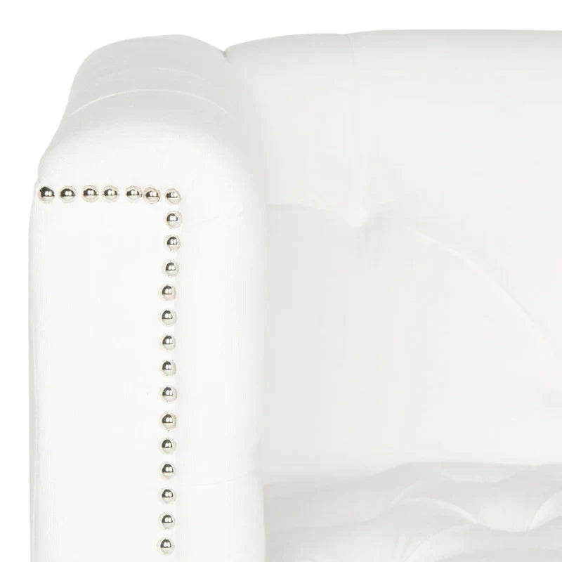 SAFAVIEH Kamilah Fauteuil club blanc/transparent - 31,9 x 33,9 x 29,9 - 32Lx34Px30H