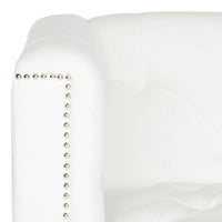 SAFAVIEH Kamilah Fauteuil club blanc/transparent - 31,9 x 33,9 x 29,9 - 32Lx34Px30H