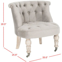 SAFAVIEH Shanell, fauteuil touffeté crème naturel - 26,4 x 24,2 x 27