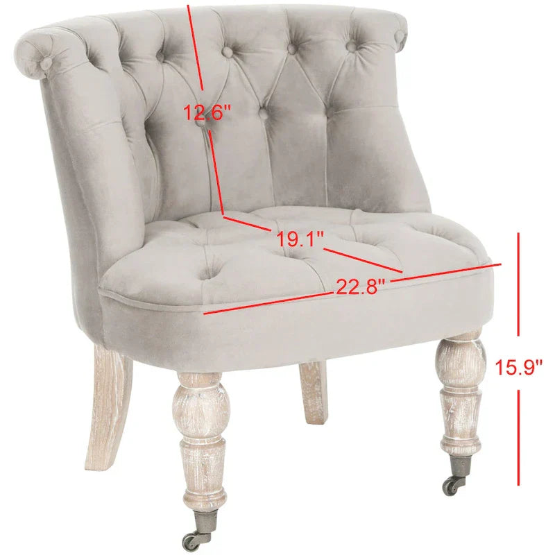 SAFAVIEH Shanell, fauteuil touffeté crème naturel - 26,4 x 24,2 x 27