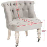 SAFAVIEH Shanell, fauteuil touffeté crème naturel - 26,4 x 24,2 x 27