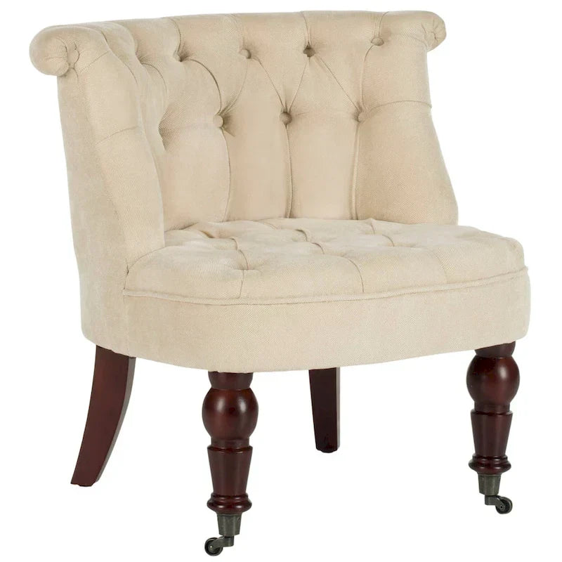 SAFAVIEH Shanell, fauteuil touffeté crème naturel - 26,4 x 24,2 x 27