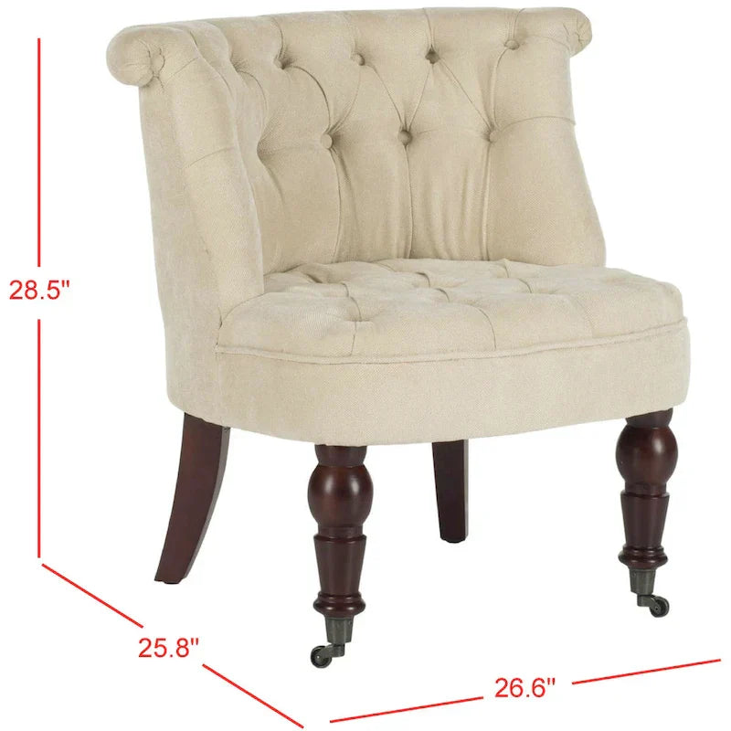 SAFAVIEH Shanell, fauteuil touffeté crème naturel - 26,4 x 24,2 x 27