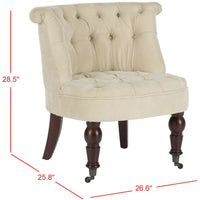 SAFAVIEH Shanell, fauteuil touffeté crème naturel - 26,4 x 24,2 x 27
