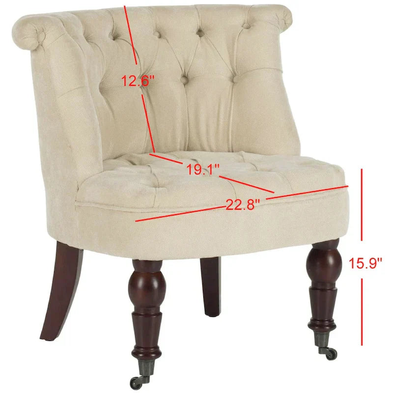 SAFAVIEH Shanell, fauteuil touffeté crème naturel - 26,4 x 24,2 x 27
