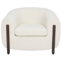 SAFAVIEH Couture Yauheniya, Fauteuil d'appoint dossier incurvé - 96,5 cm L x 86,4 cm P x 71,1 cm H - 96,5Lx86,4Px71,1H