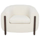 SAFAVIEH Couture Yauheniya, Fauteuil d'appoint dossier incurvé - 96,5 cm L x 86,4 cm P x 71,1 cm H - 96,5Lx86,4Px71,1H