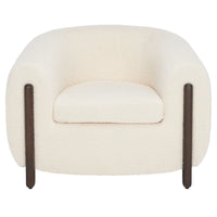 SAFAVIEH Couture Yauheniya, Fauteuil d'appoint dossier incurvé - 96,5 cm L x 86,4 cm P x 71,1 cm H - 96,5Lx86,4Px71,1H