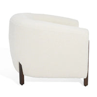 SAFAVIEH Couture Yauheniya, Fauteuil d'appoint dossier incurvé - 96,5 cm L x 86,4 cm P x 71,1 cm H - 96,5Lx86,4Px71,1H