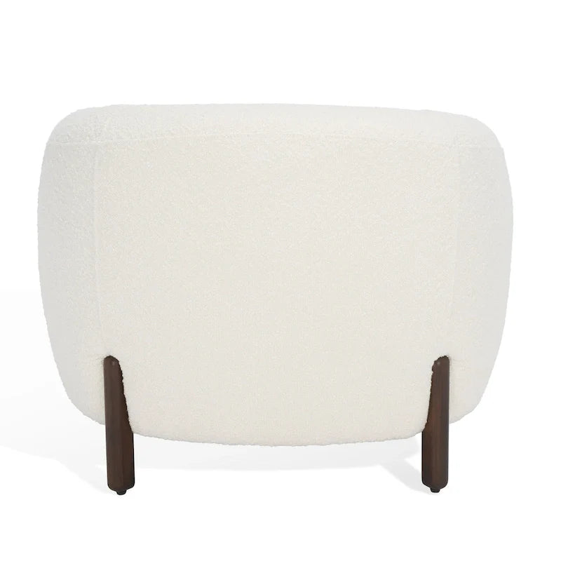 SAFAVIEH Couture Yauheniya, Fauteuil d'appoint dossier incurvé - 96,5 cm L x 86,4 cm P x 71,1 cm H - 96,5Lx86,4Px71,1H