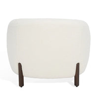 SAFAVIEH Couture Yauheniya, Fauteuil d'appoint dossier incurvé - 96,5 cm L x 86,4 cm P x 71,1 cm H - 96,5Lx86,4Px71,1H