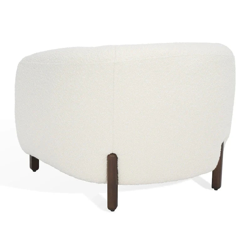 SAFAVIEH Couture Yauheniya, Fauteuil d'appoint dossier incurvé - 96,5 cm L x 86,4 cm P x 71,1 cm H - 96,5Lx86,4Px71,1H