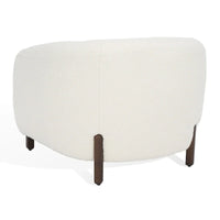SAFAVIEH Couture Yauheniya, Fauteuil d'appoint dossier incurvé - 96,5 cm L x 86,4 cm P x 71,1 cm H - 96,5Lx86,4Px71,1H