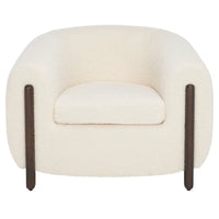 SAFAVIEH Couture Yauheniya, Fauteuil d'appoint dossier incurvé - 96,5 cm L x 86,4 cm P x 71,1 cm H - 96,5Lx86,4Px71,1H
