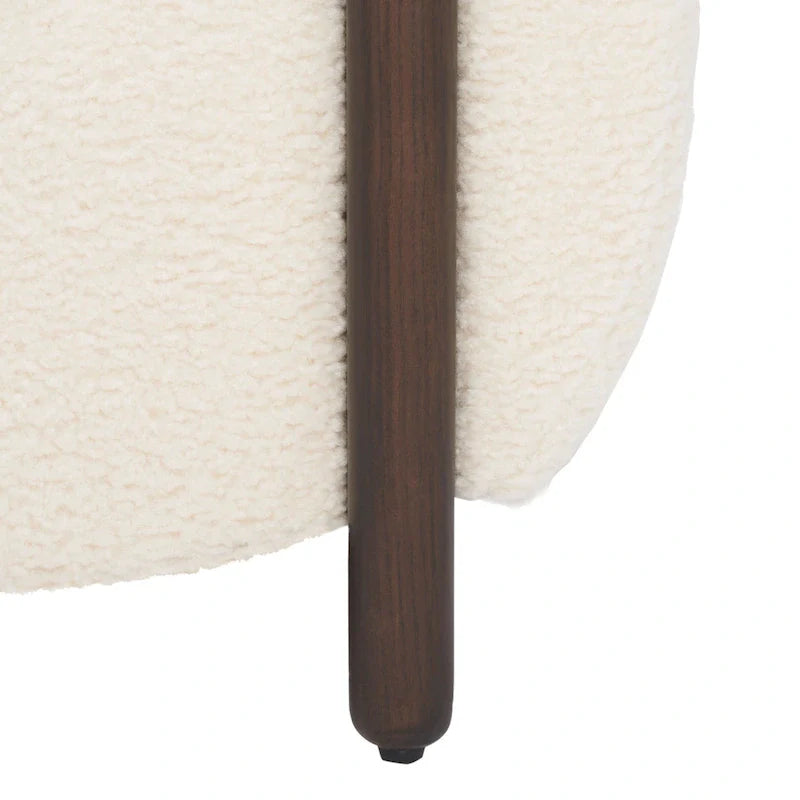 SAFAVIEH Couture Yauheniya, Fauteuil d'appoint dossier incurvé - 96,5 cm L x 86,4 cm P x 71,1 cm H - 96,5Lx86,4Px71,1H