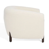 SAFAVIEH Couture Yauheniya, Fauteuil d'appoint dossier incurvé - 96,5 cm L x 86,4 cm P x 71,1 cm H - 96,5Lx86,4Px71,1H