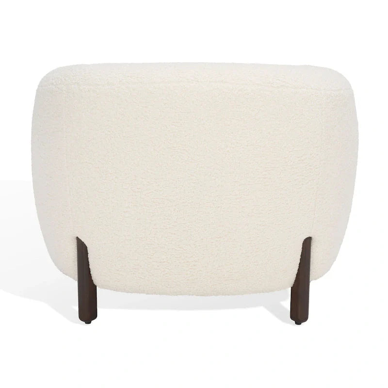 SAFAVIEH Couture Yauheniya, Fauteuil d'appoint dossier incurvé - 96,5 cm L x 86,4 cm P x 71,1 cm H - 96,5Lx86,4Px71,1H