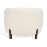 SAFAVIEH Couture Yauheniya, Fauteuil d'appoint dossier incurvé - 96,5 cm L x 86,4 cm P x 71,1 cm H - 96,5Lx86,4Px71,1H