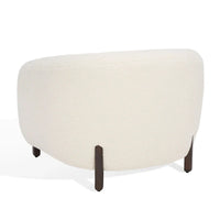 SAFAVIEH Couture Yauheniya, Fauteuil d'appoint dossier incurvé - 96,5 cm L x 86,4 cm P x 71,1 cm H - 96,5Lx86,4Px71,1H