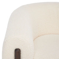 SAFAVIEH Couture Yauheniya, Fauteuil d'appoint dossier incurvé - 96,5 cm L x 86,4 cm P x 71,1 cm H - 96,5Lx86,4Px71,1H