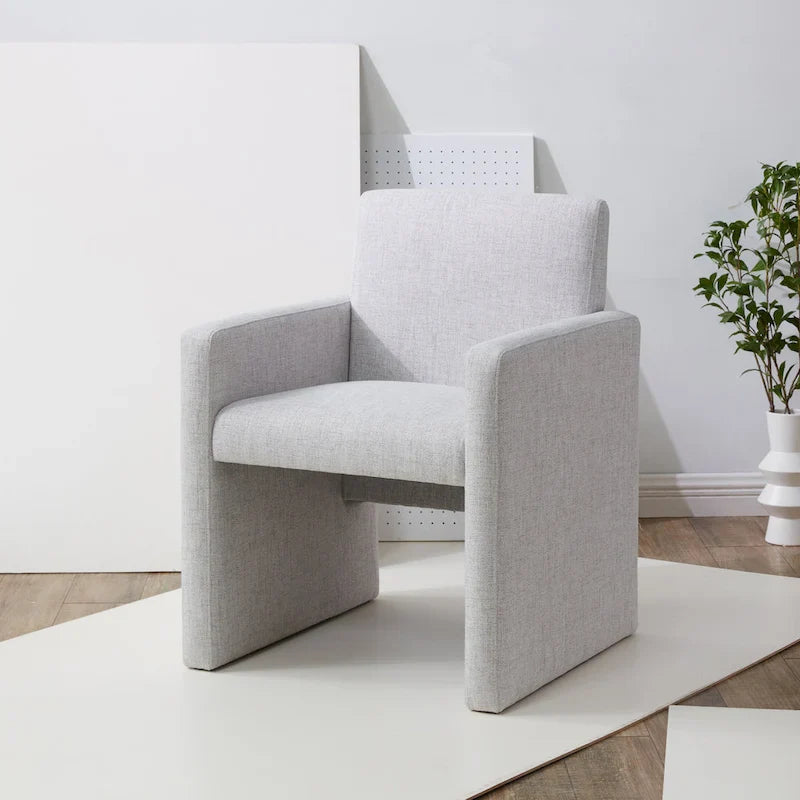 SAFAVIEH Couture Gunna Fauteuil en lin - 26 L x 25 P x 33 H - 26Lx25Px33H