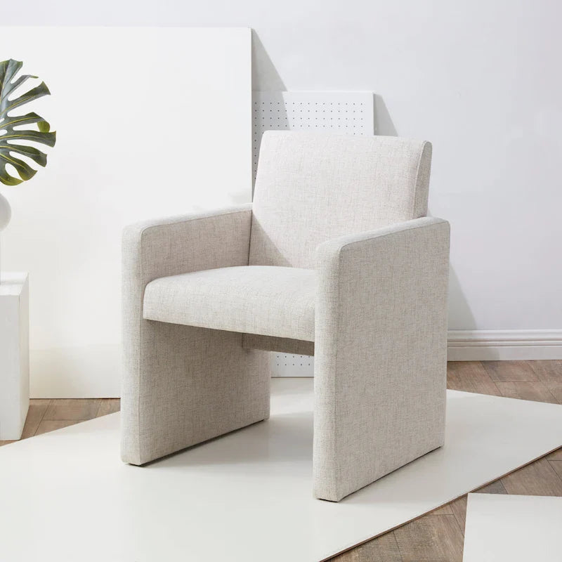 Fauteuil en lin SAFAVIEH Couture Gunna - 26 l x 25 P x 33 H - 26lx25Px33H