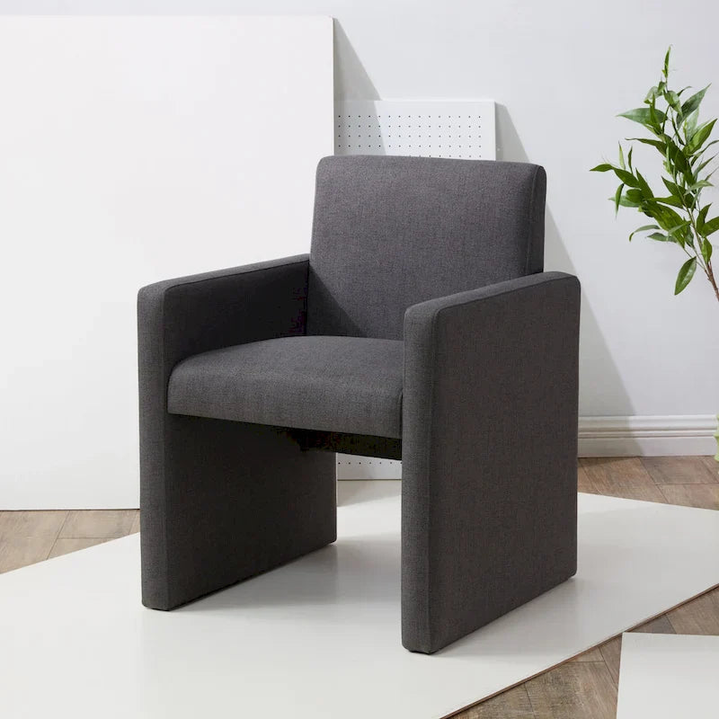 SAFAVIEH Couture Gunna Fauteuil en lin - 26 L x 25 P x 33 H - 26Lx25Px33H