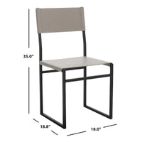 Chaise de salle à manger SAFAVIEH Daphne (lot de 2) - 18 L x 18.8 P x 35 H - 18Lx19Px35H