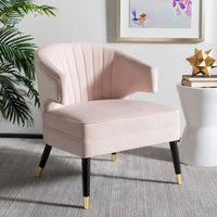 SAFAVIEH Amalia, fauteuil d'appoint en velours à oreilles - 26,8 x 28 x 31,9 - 27Lx28Px32H