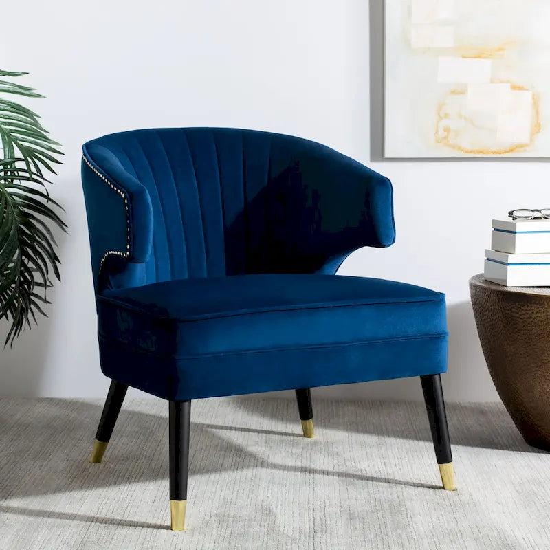 SAFAVIEH Amalia, fauteuil d'appoint en velours à oreilles - 26,8 x 28 x 31,9 - 27Lx28Px32H