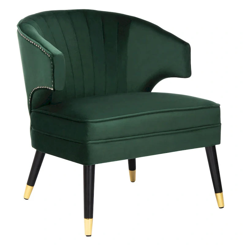 SAFAVIEH Amalia, fauteuil d'appoint en velours à oreilles - 26,8 x 28 x 31,9 - 27Lx28Px32H