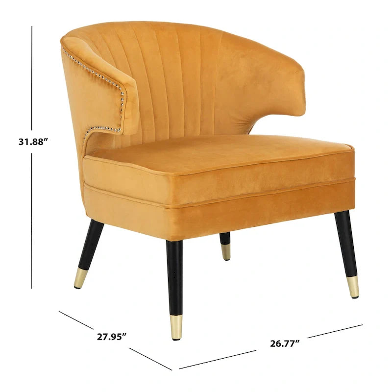 SAFAVIEH Amalia, fauteuil d'appoint en velours à oreilles - 26,8 x 28 x 31,9 - 27Lx28Px32H